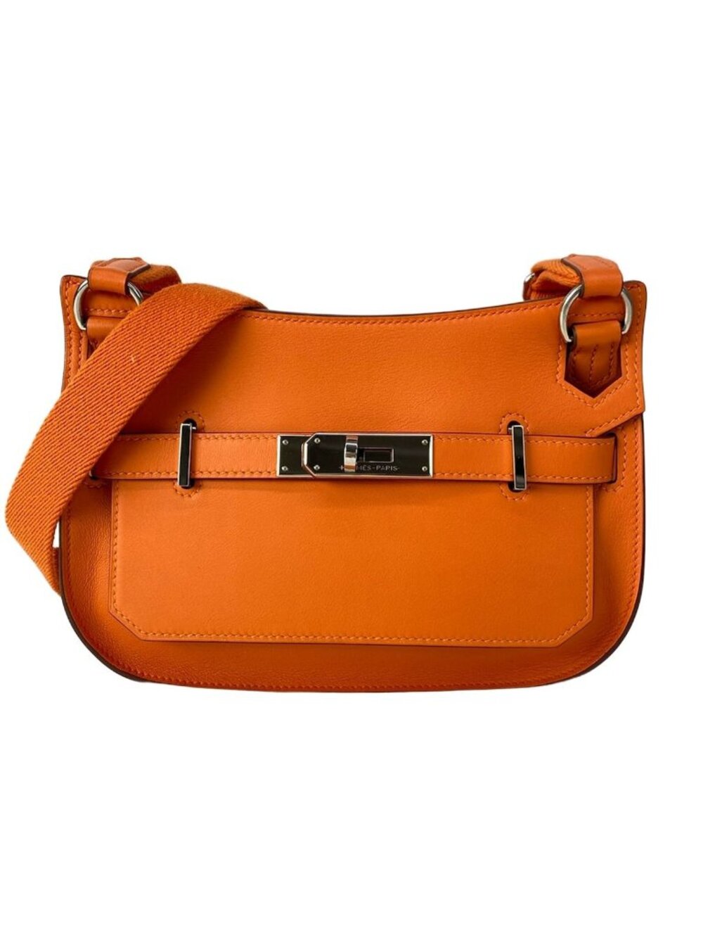 Hermes Shoulder Bag Jypsiere Mini Orange Ann Silver